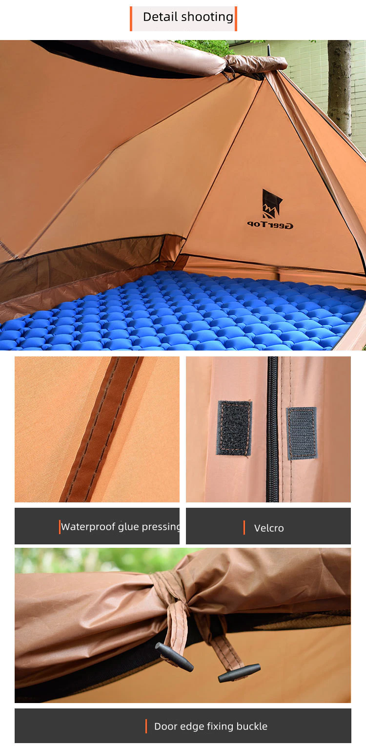 Cheap Goat Tents Double Camping Tent Outdoor Camping Equipment Portable Waterproof  Windproof Double layer Camping Tent Outdoor   